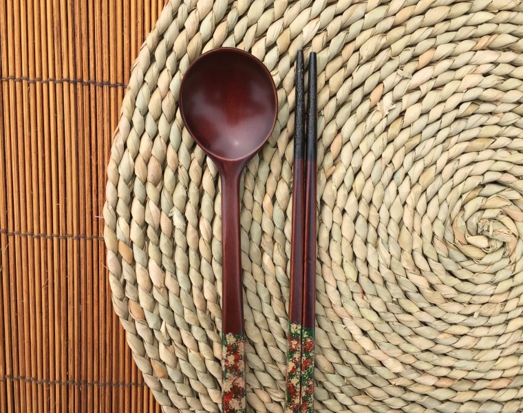 도시락옻칠수저세트(3색)-품절